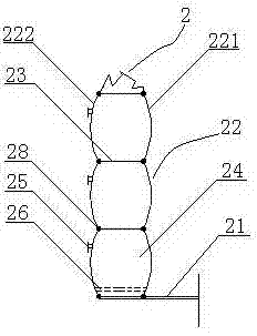 An inflatable multi-stage water bag loading test pile method and its device