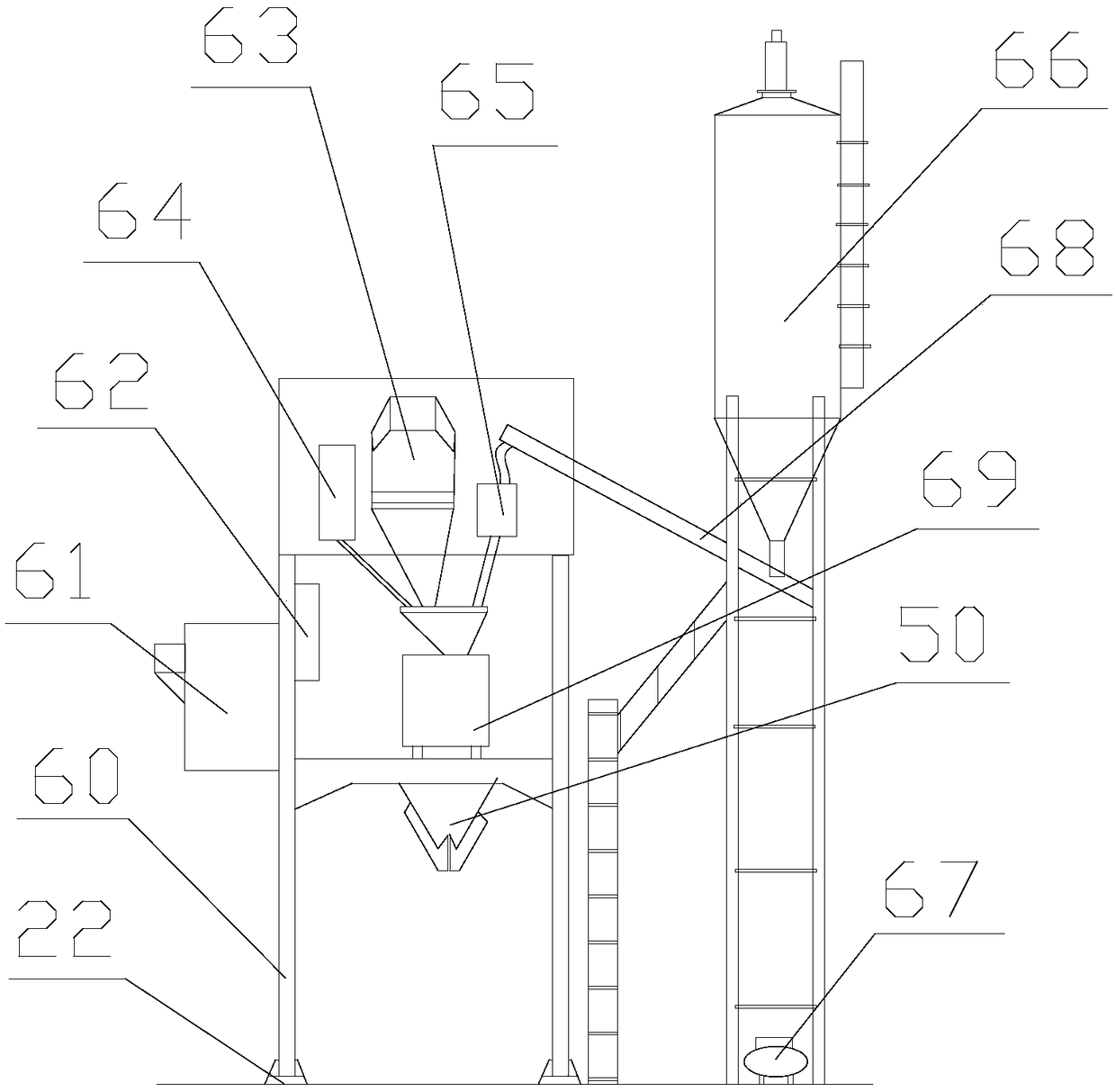 Portable cement processing tower