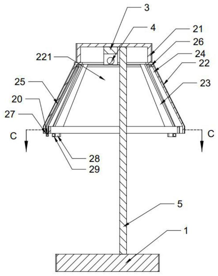 LED lamp shade with adjustable LED lamp illumination intensity