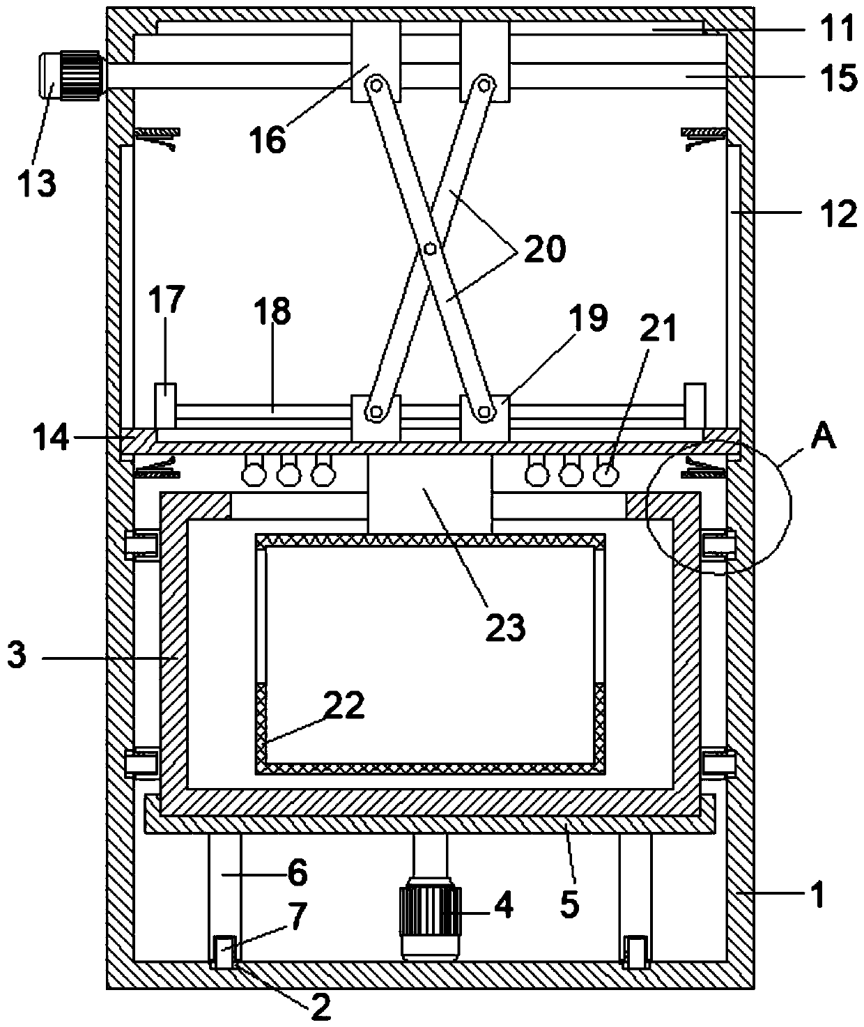 Cleaning device for medical apparatuses and instruments