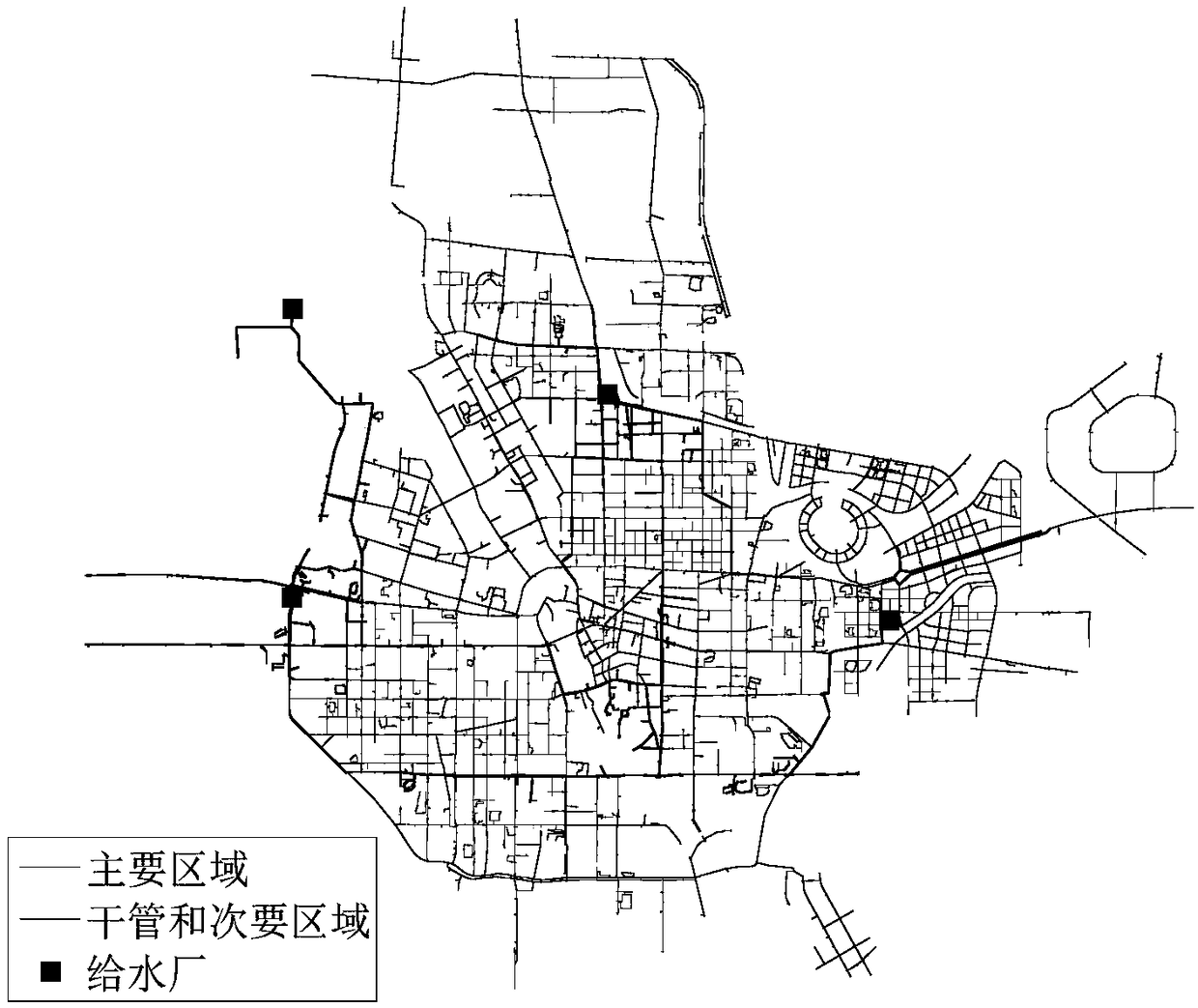 Multi-target partitioning method for water supply pipe networks