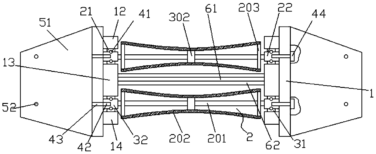 A polymer plastic-steel type ladder bridge