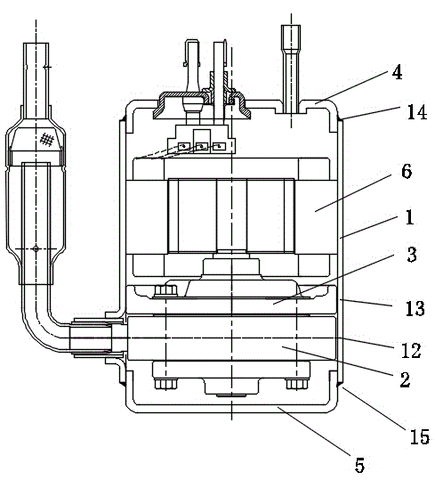 Method for welding pump and motor for compressor shell