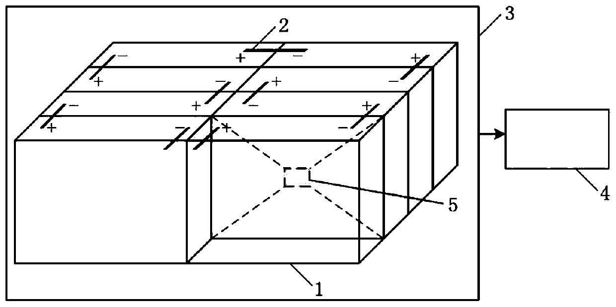 Energy storage battery module thermal runaway monitoring device, system and method