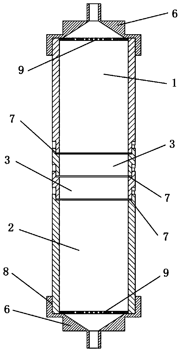 Small column test device for indoor PRB technology simulation