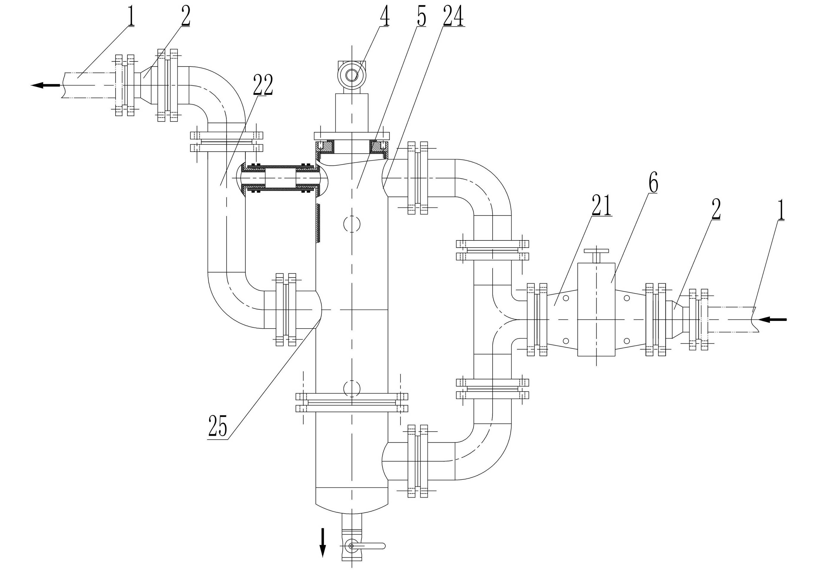 Main-pipe-type on-line pulp-concentration sampling measurement device