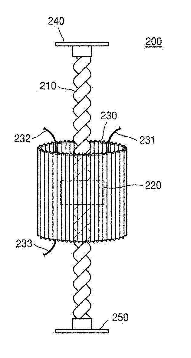 Rotation-type actuator actuated by temperature fluctuation or temperature gradient and energy harvesting device using same