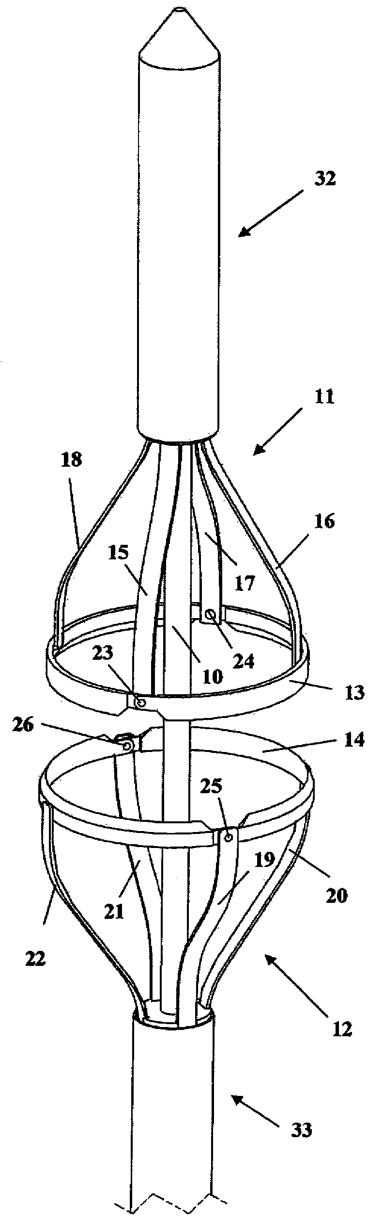 Instrument for the surgical removal of a defective heart valve