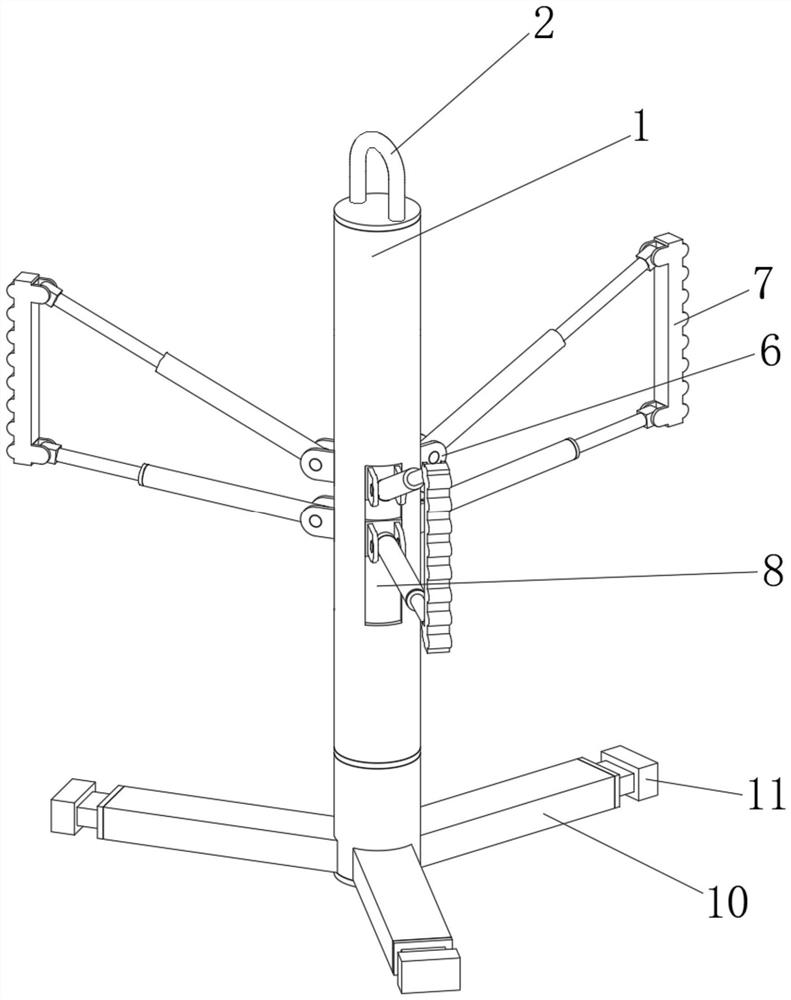 Device for hoisting steel coil on flat ground
