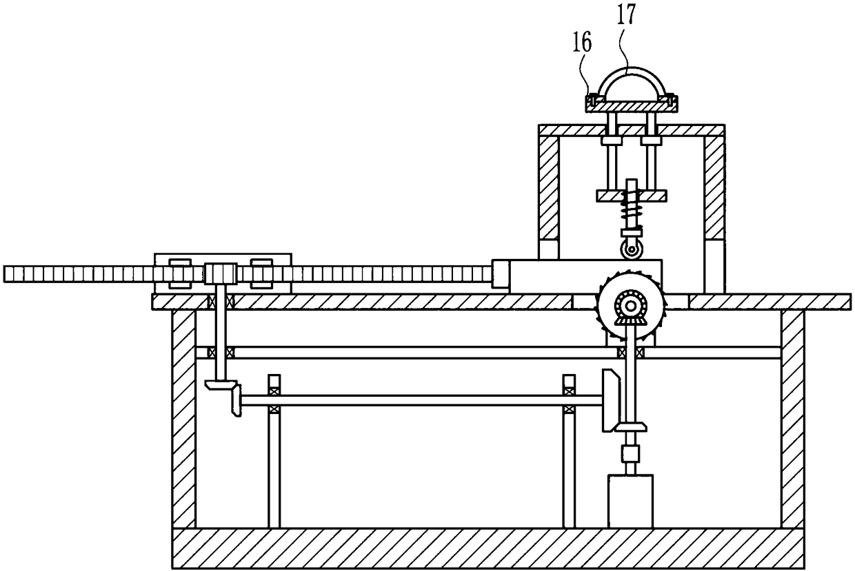 Pushing type wooden board cutting device for construction
