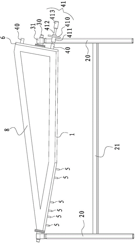 Clamp formed by welding inclined strut special for lifter