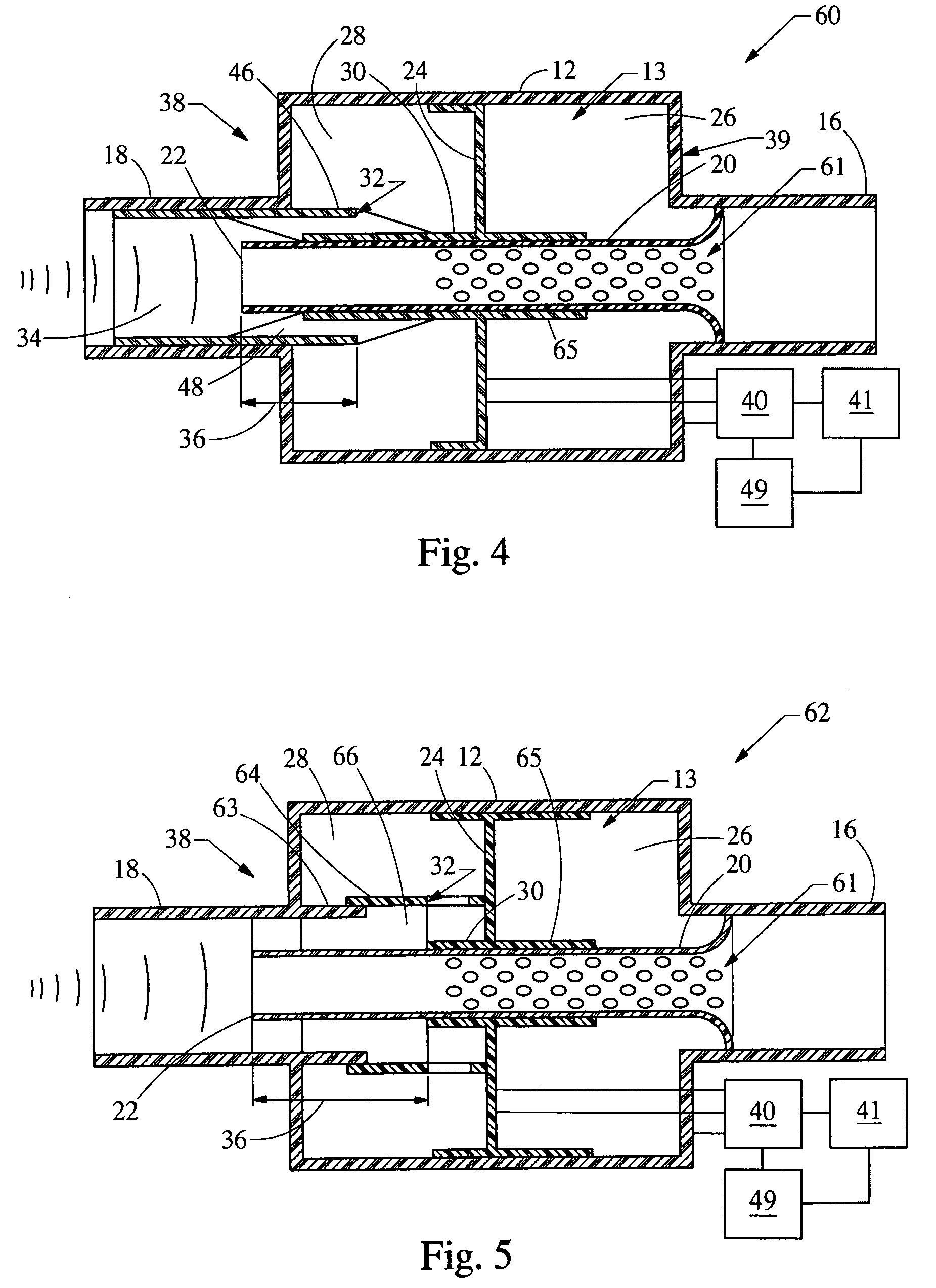 Electronically controlled dual chamber variable resonator