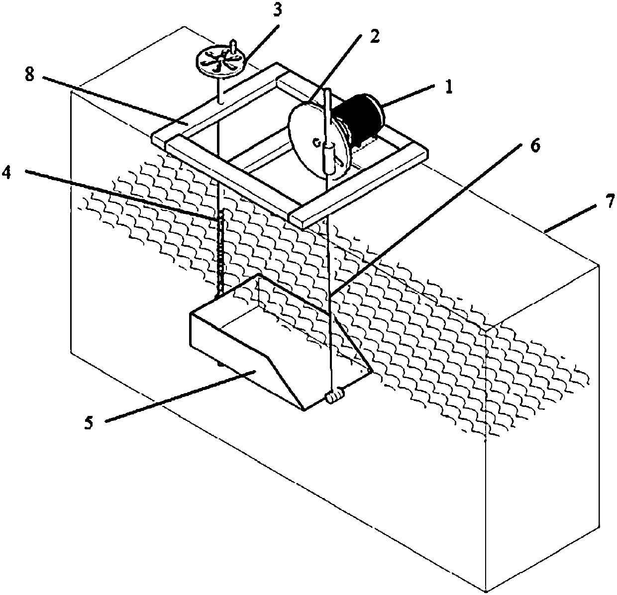 Insertion type breaking wave simulation device