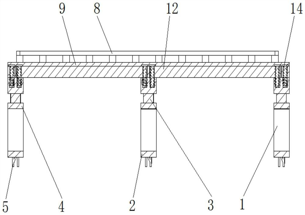 Quakeproof bridge structure and construction method thereof