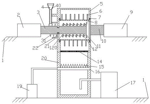 Nut protein extraction device with primary auxiliary teeth and feeding sensor