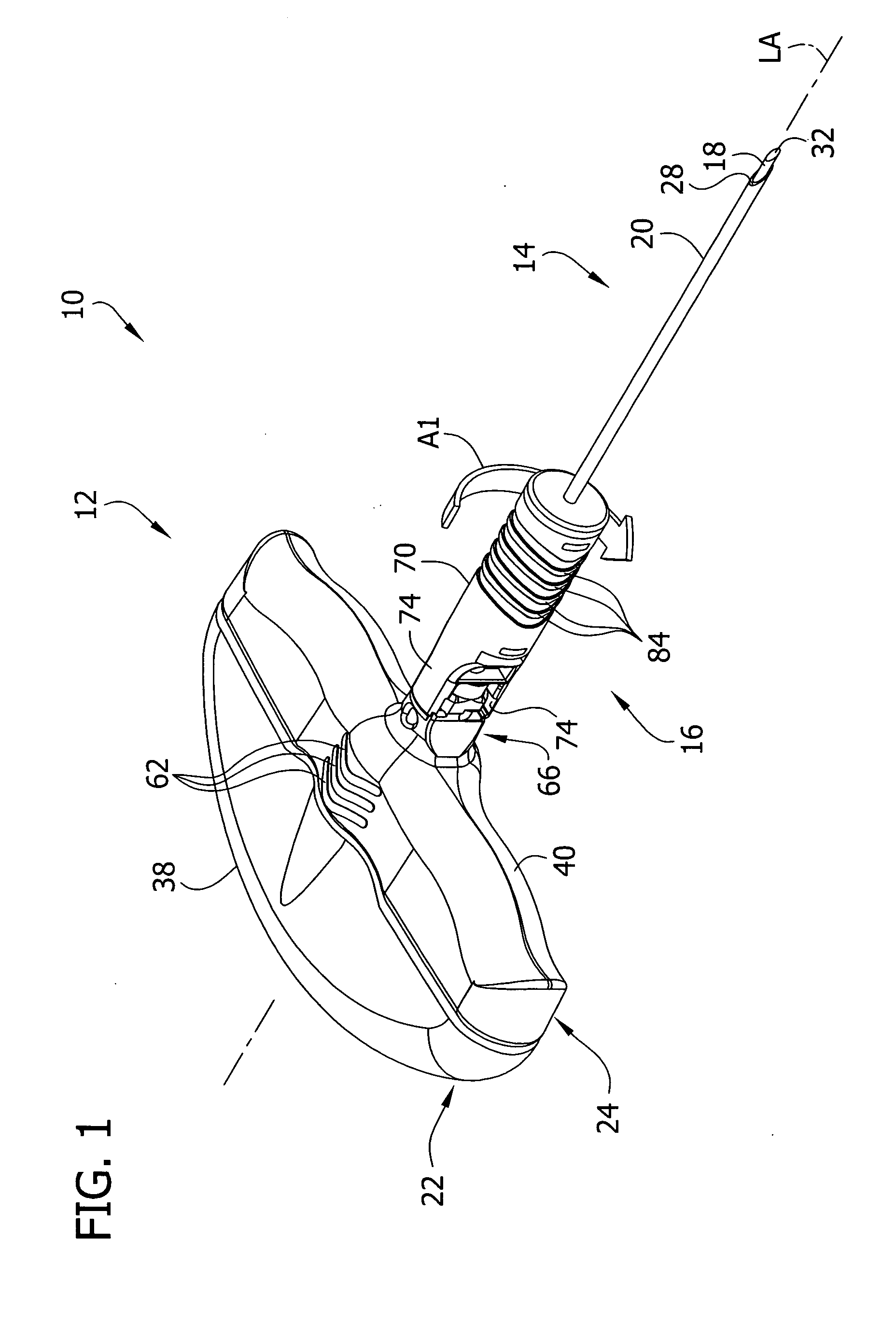 Bayonet release of safety shield for needle tip