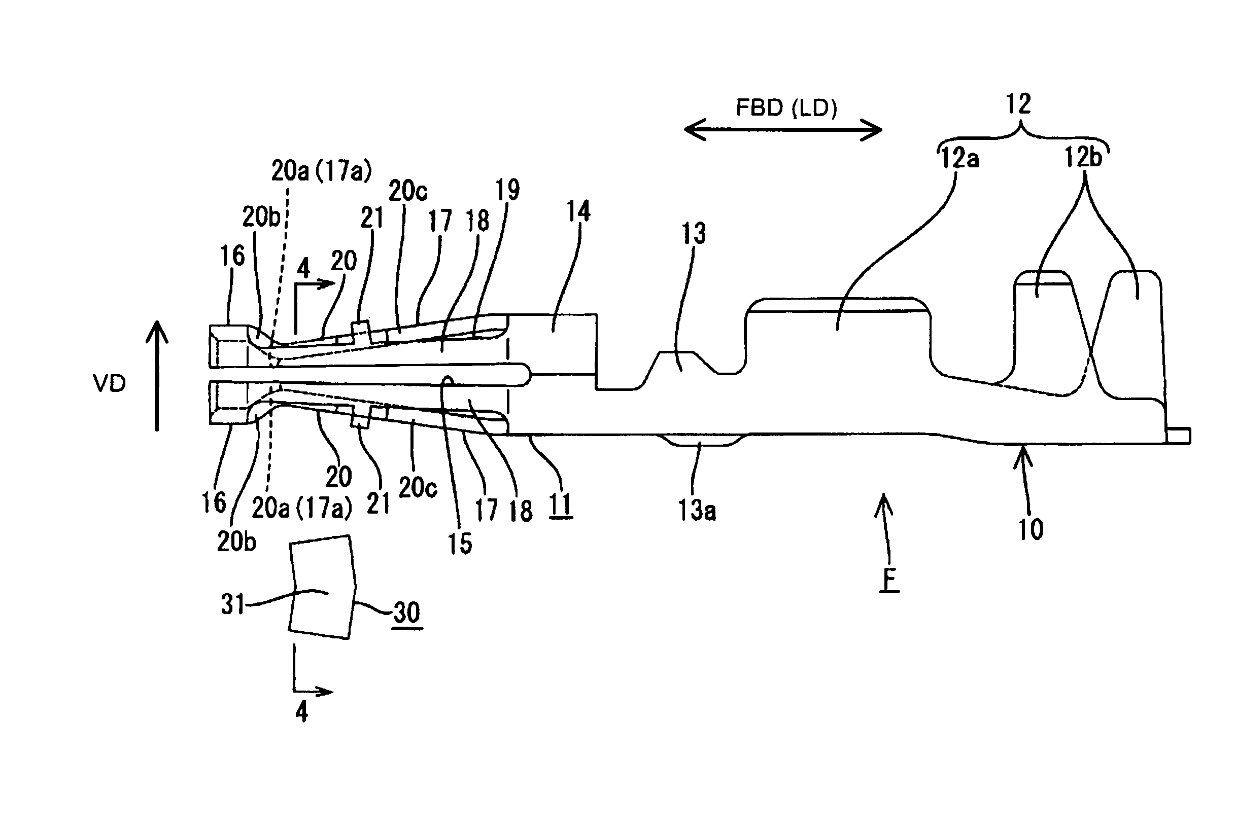 Female terminal fitting and method of assembling such terminal fitting