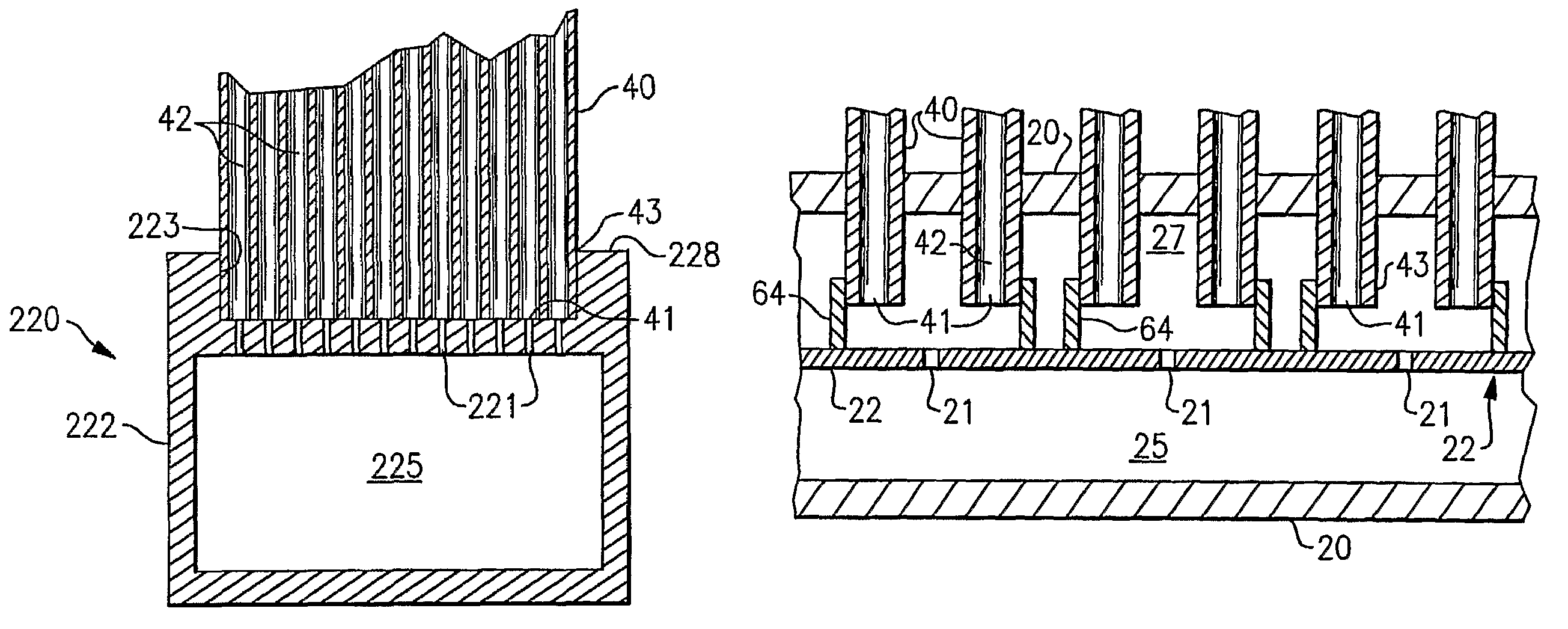 Heat exchanger with perforated plate in header