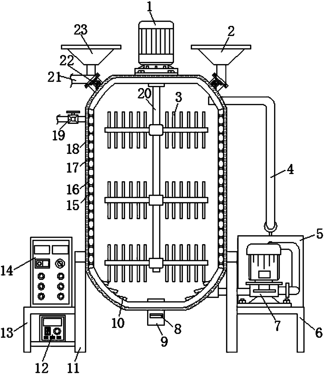 Magnetization reaction system of aliphatic sulfonate water reducer