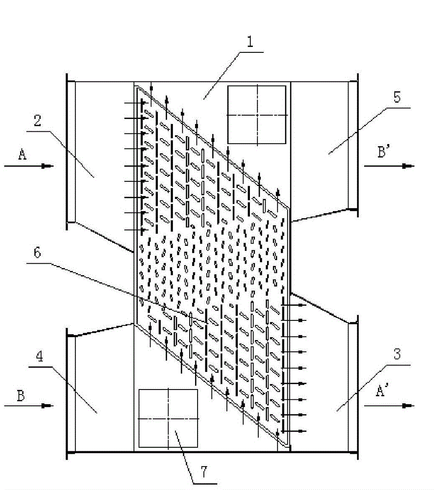 Gas-to-gas full-welding plate type heat exchanger
