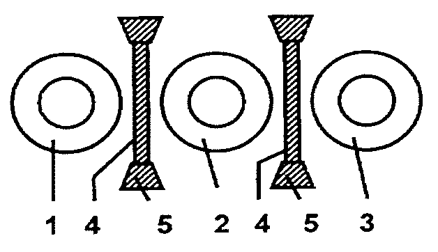 Single- or multi-phase dry-type transformer having at least two coils