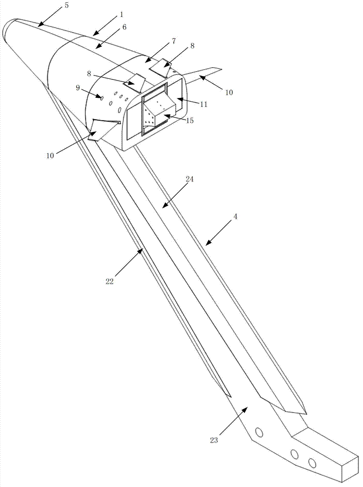 Cold flow test device for scaling linear plug type spray pipe carrier