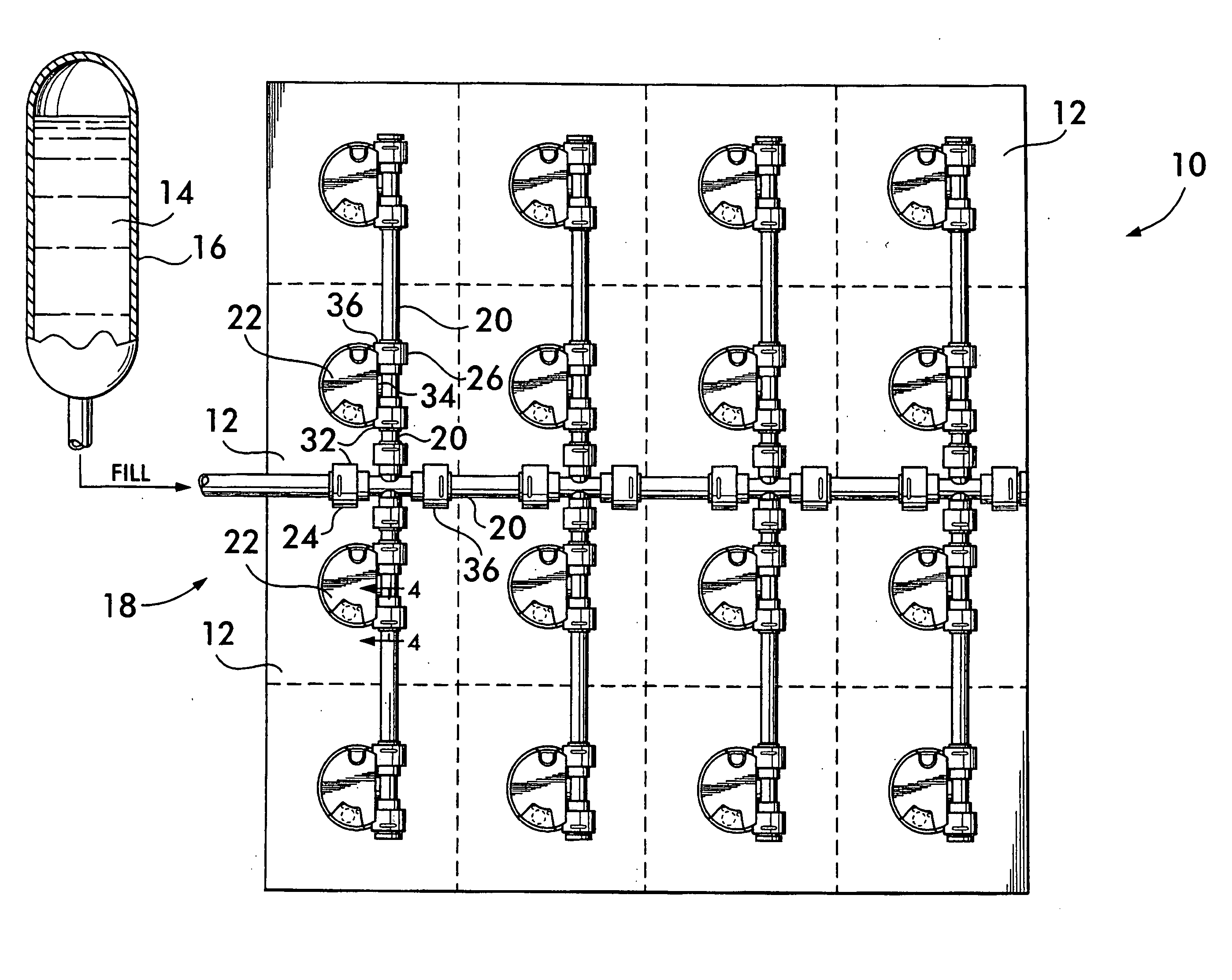 Connector for battery water replenishment system