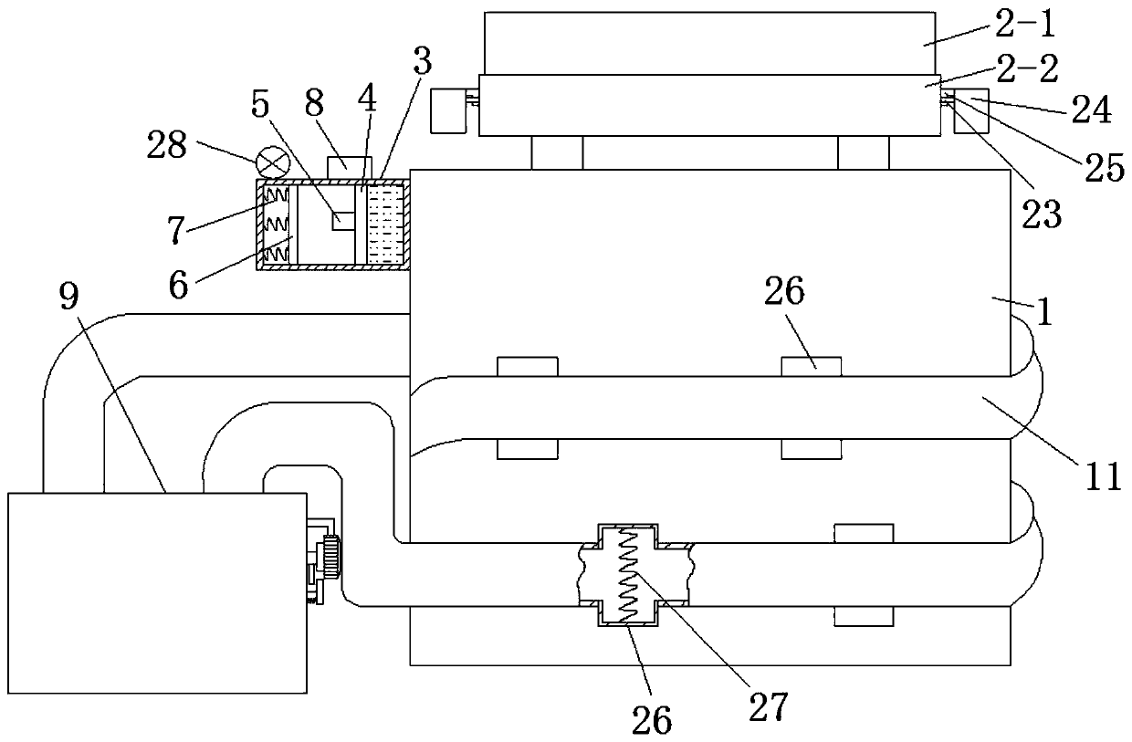 A transmission device with safety pressurization applied in terminal transmission
