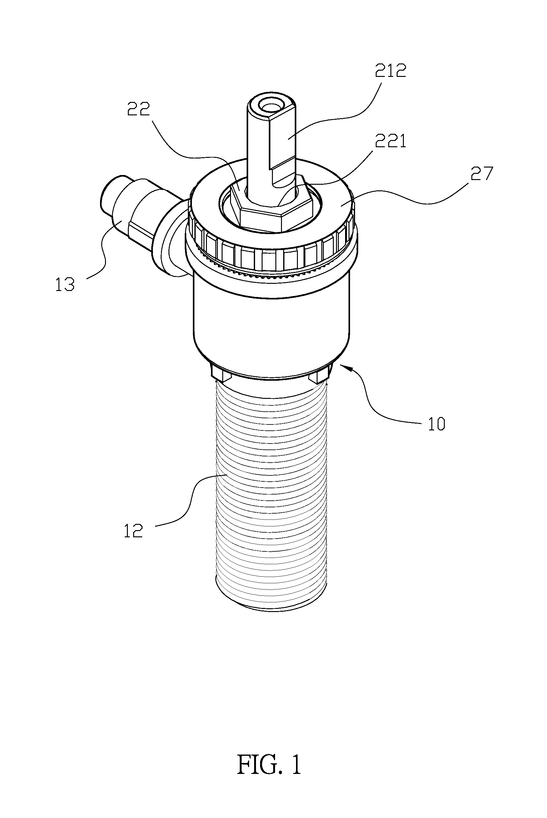 Control valve structure of plastic faucet