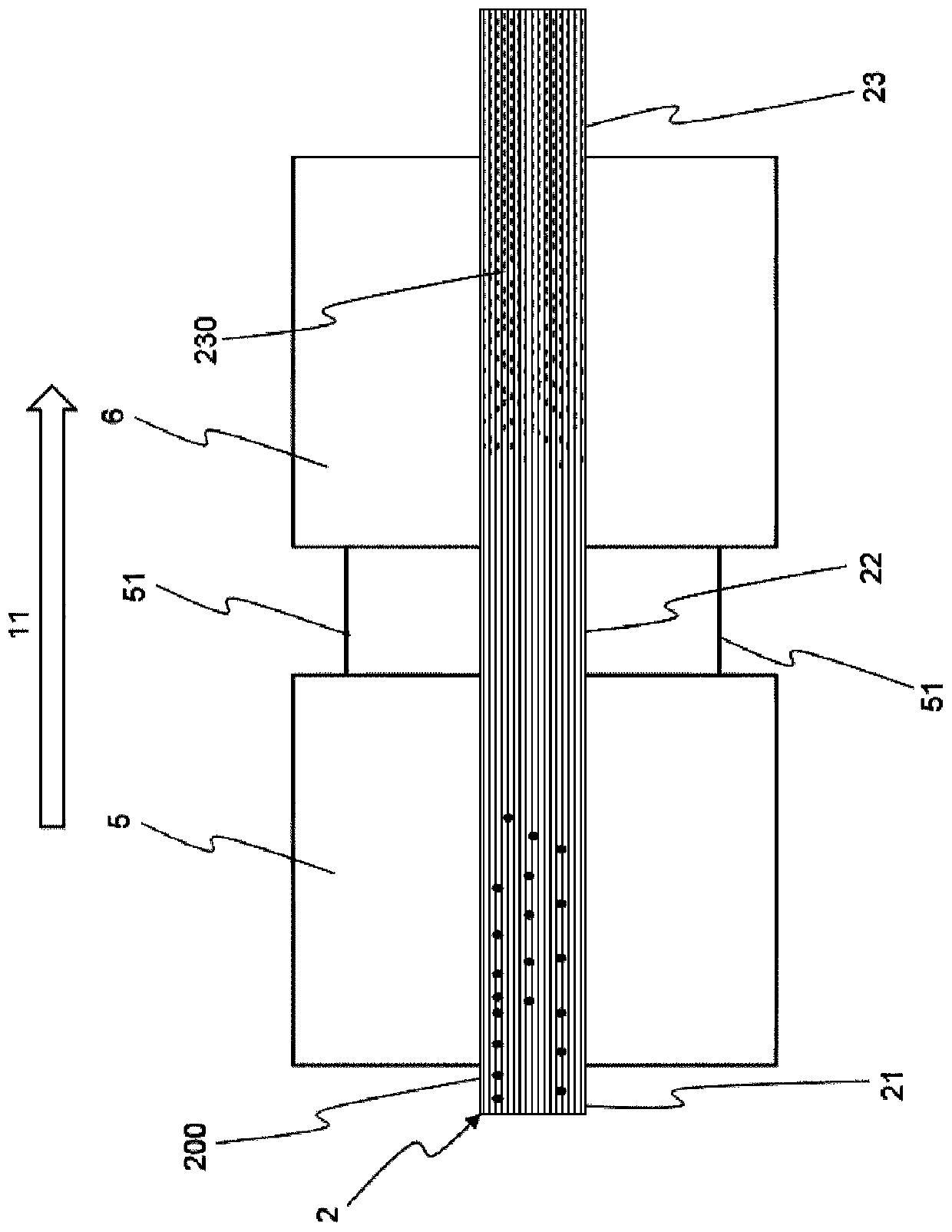 Pultrusion process and arrangement for the continuous production of blanks from a fibre-plastic composite material
