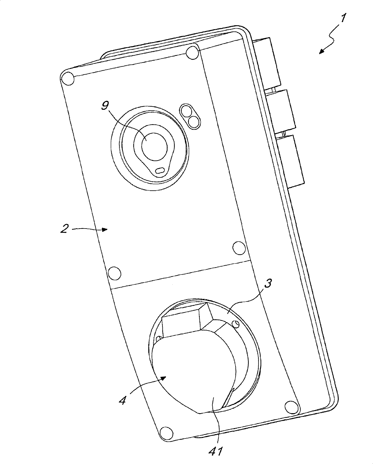 Power supply outlet assembly for powering and/or recharging electric vehicles