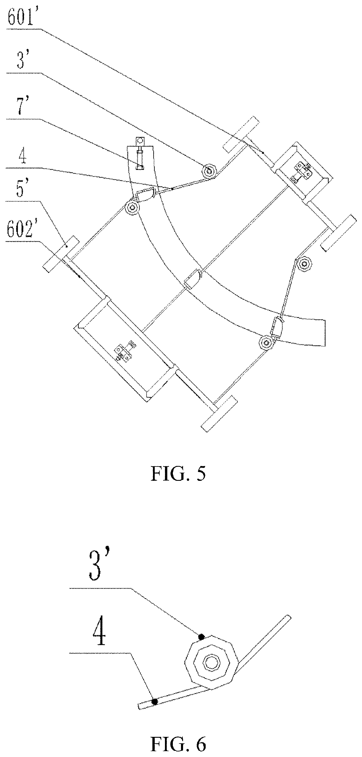 Threshing device with two-way pull wires and adjustable threshing clearance and combined harvester