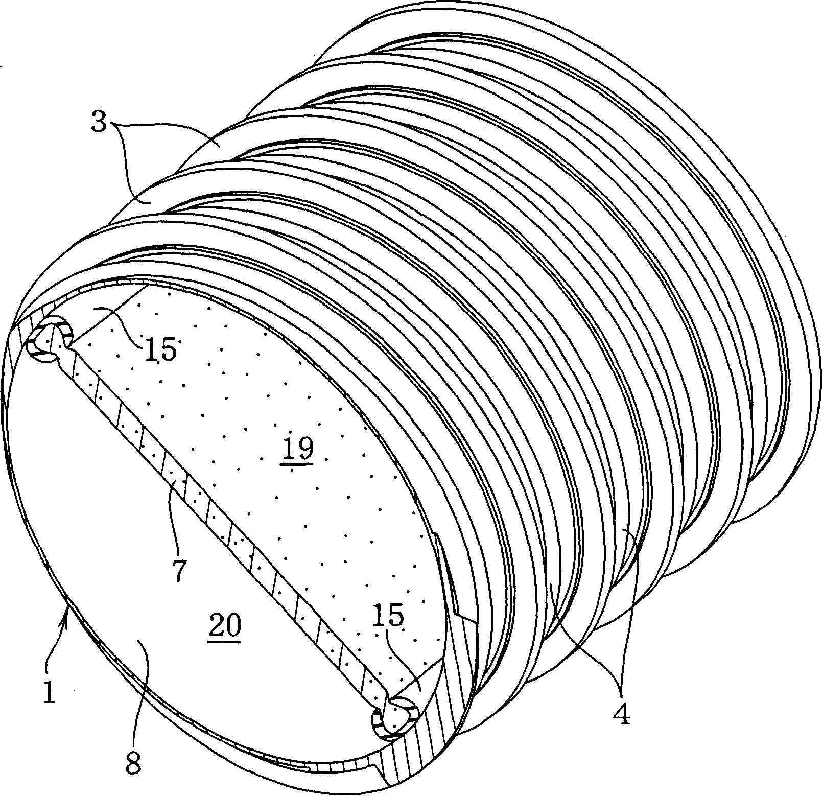 Flexible bimetallic tube