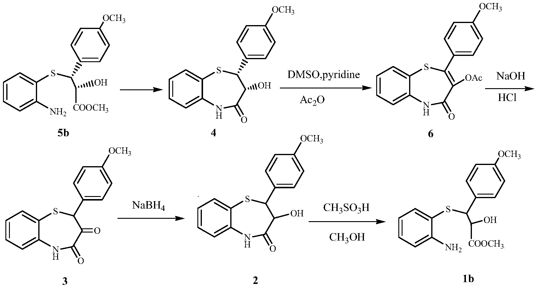 Process for recycling L-cis-lactam as diltiazem intermediate by-product