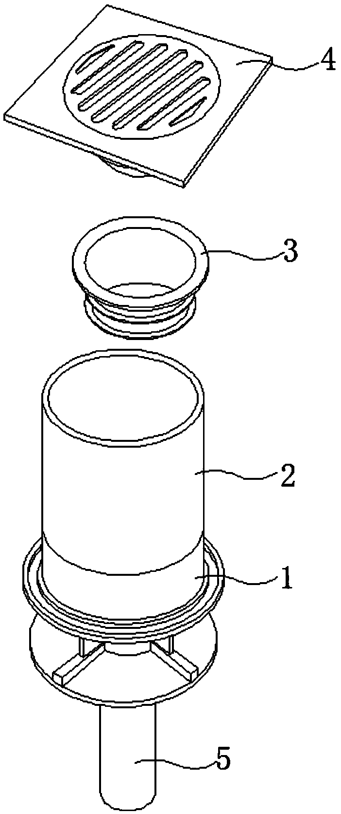 Floor drain connecting device and construction method thereof