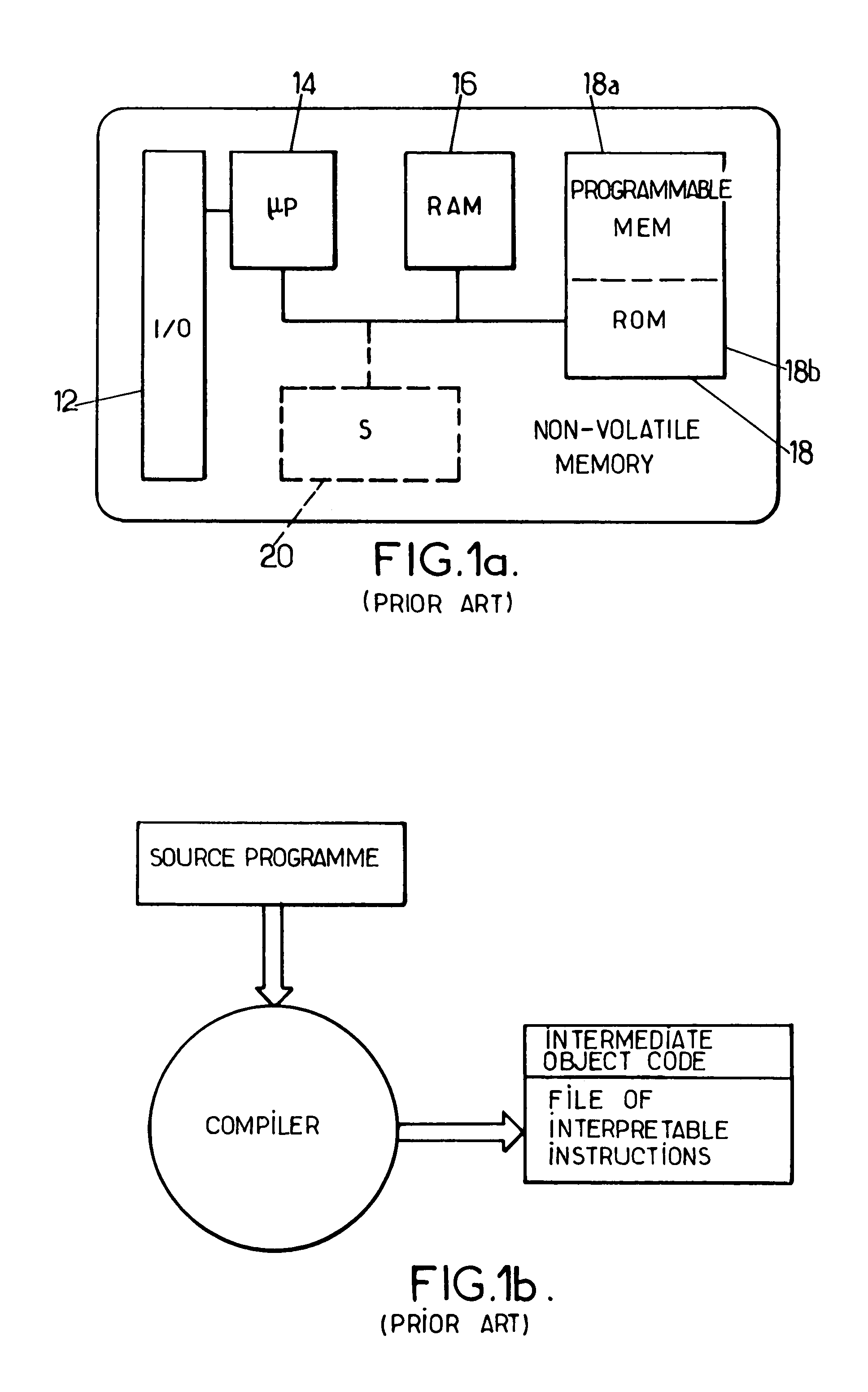 Data compaction method for an intermediate object code program executable in an onboard system provided with data processing resources and corresponding onboard system with multiple applications