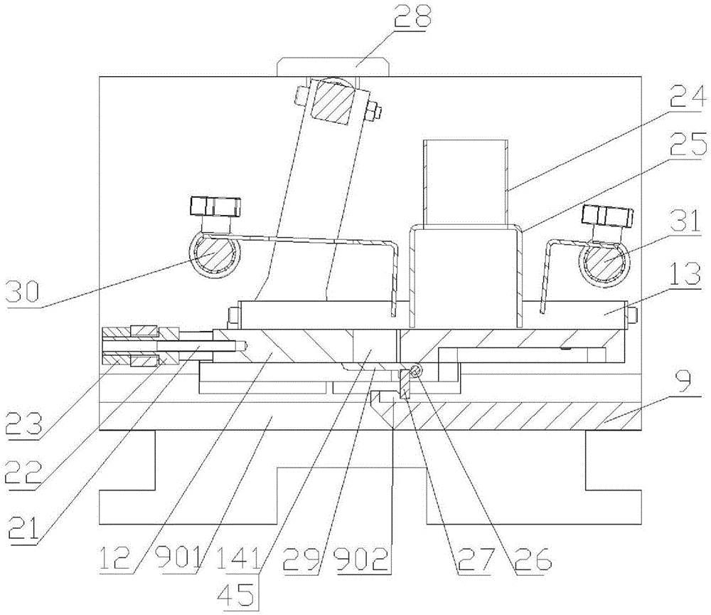 Servo automatic-flap volumetric measuring device of particle material packing machine