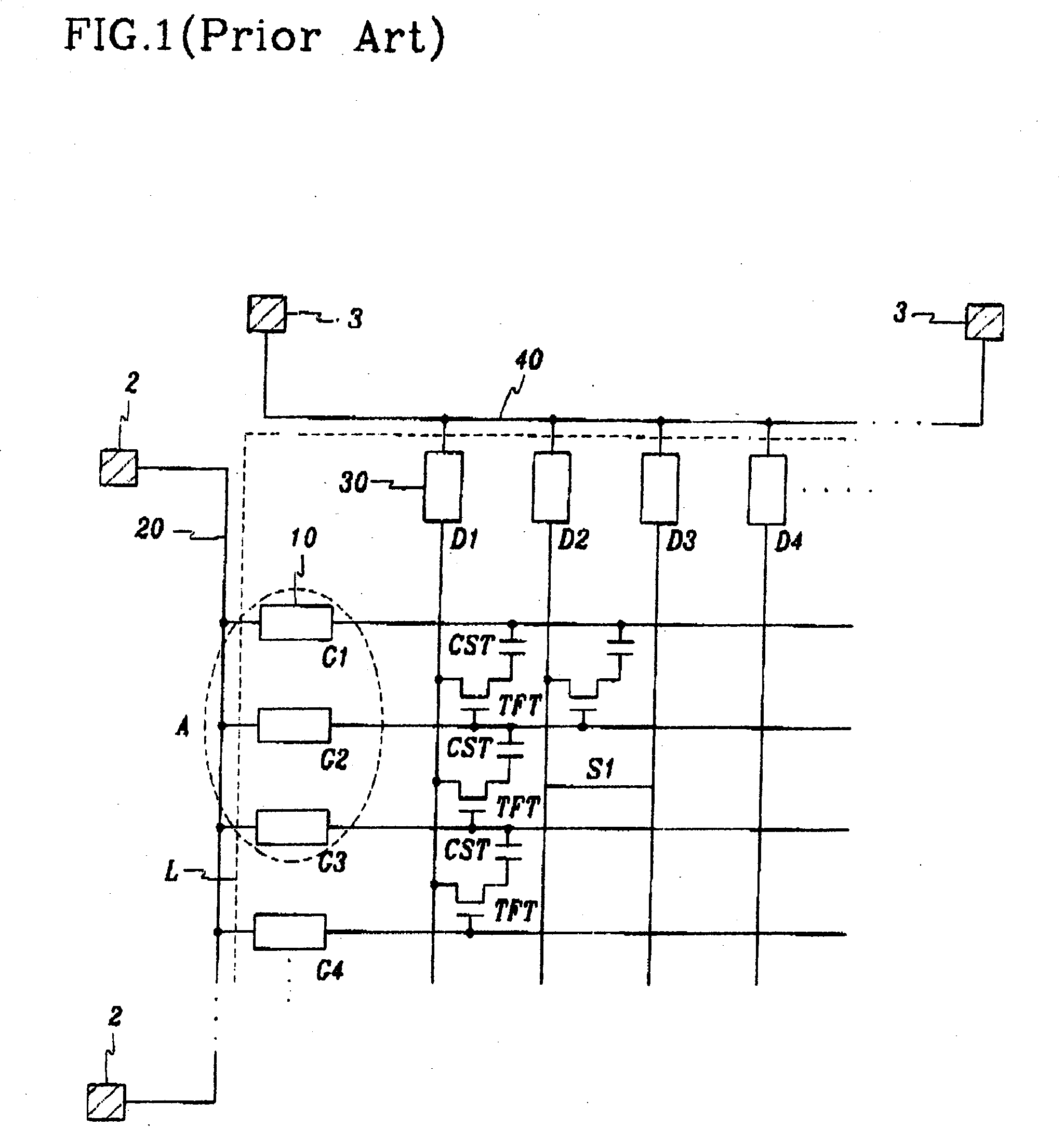 Multiple testing bars for testing liquid crystal display and method thereof