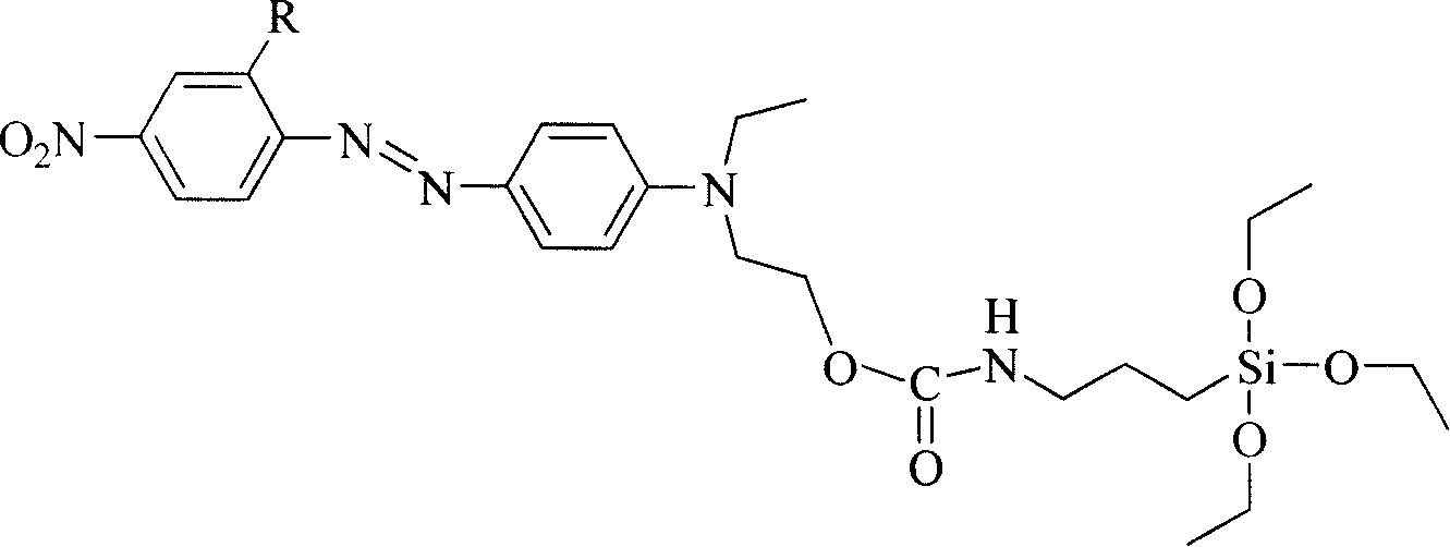 Silioxane precursor containing azobenzene dye and its synthesis method