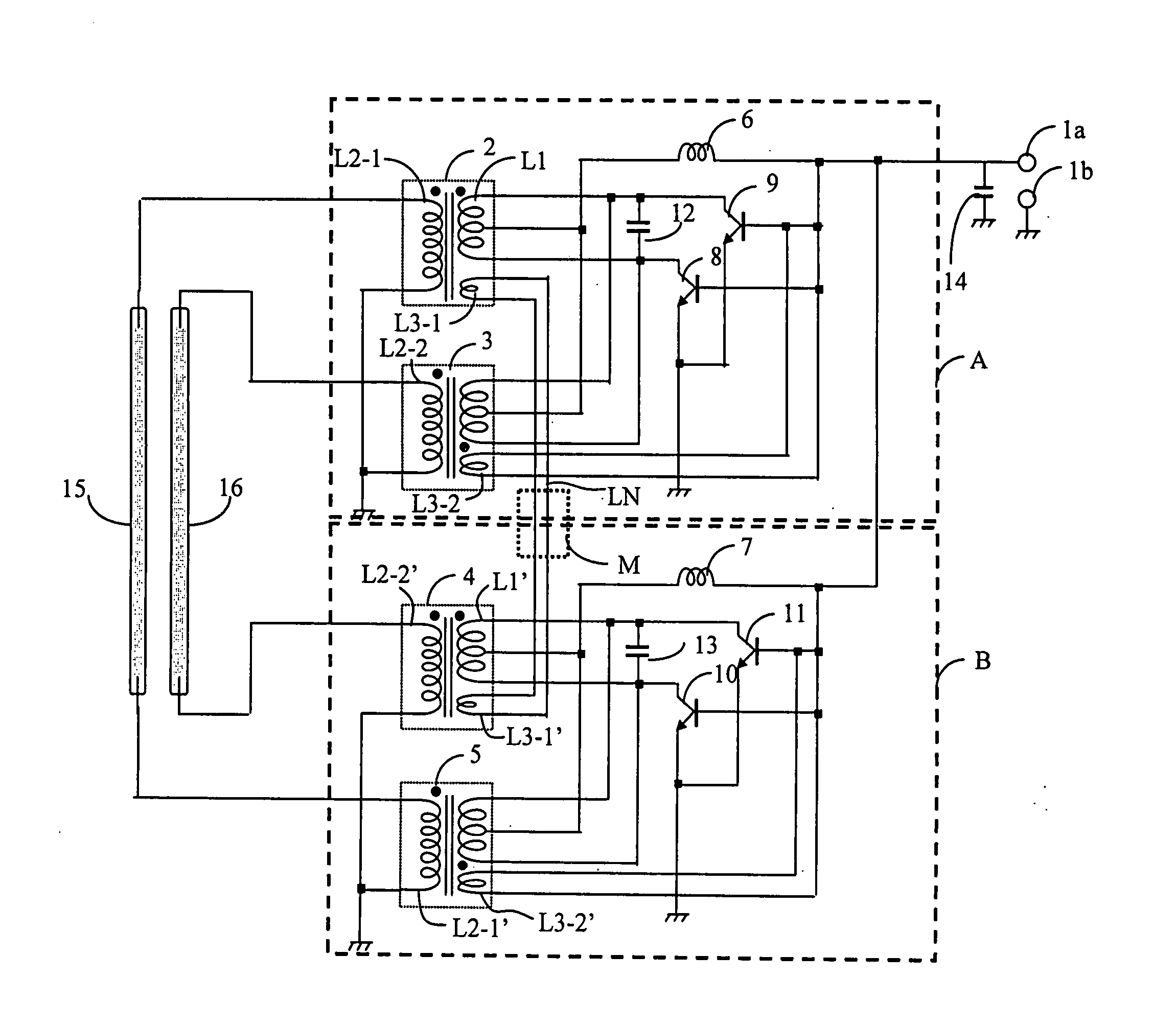 Inverter circuit, fluorescent bulb operating device, backlight device, and liquid crystal display device