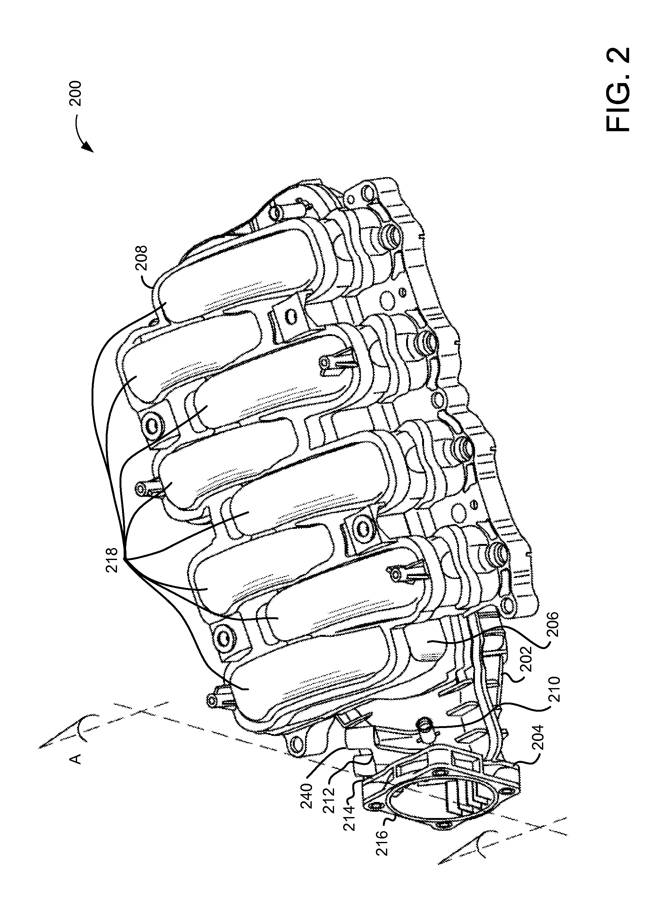 System for improving gas distribution in an intake manifold