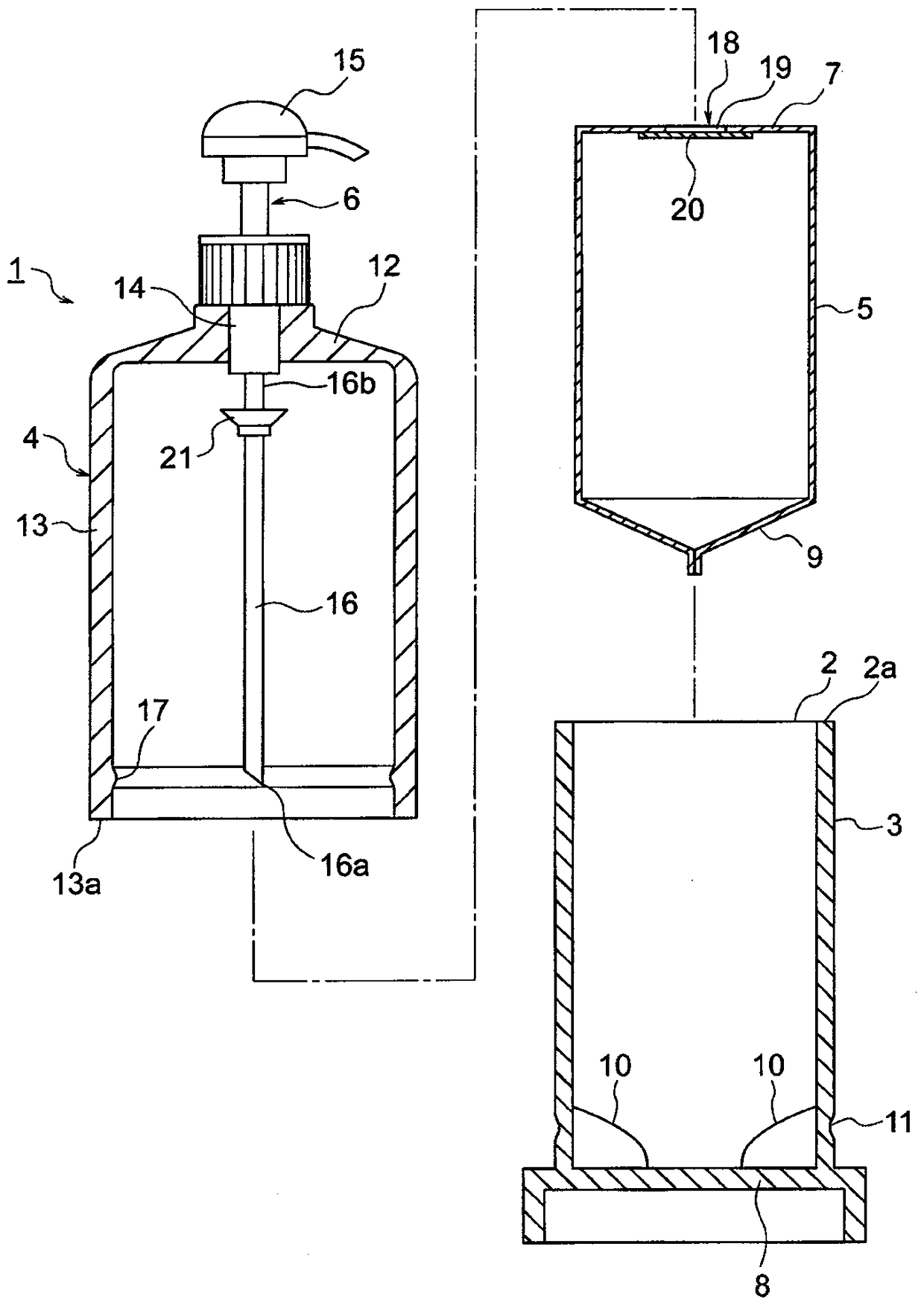 Refillable container