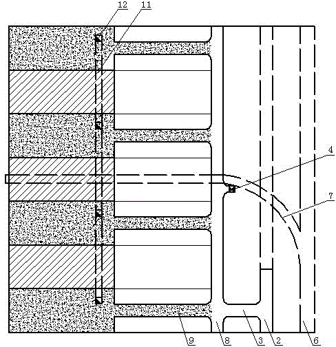 Panel mechanized centralized ore-pass upward horizontal cut-and-filling stoping method