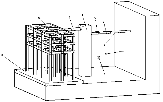 Anchorage type counterforce frame testing device applicable to underground space structures