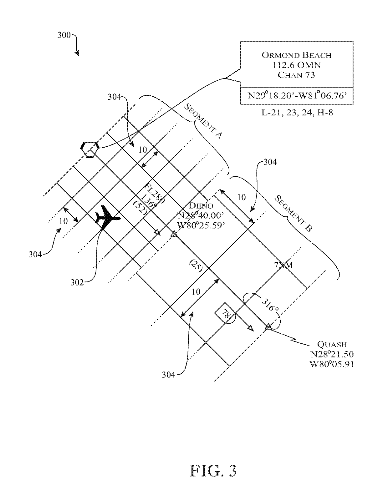 System and method for mapping aircraft position on a non-linear flight procedure chart