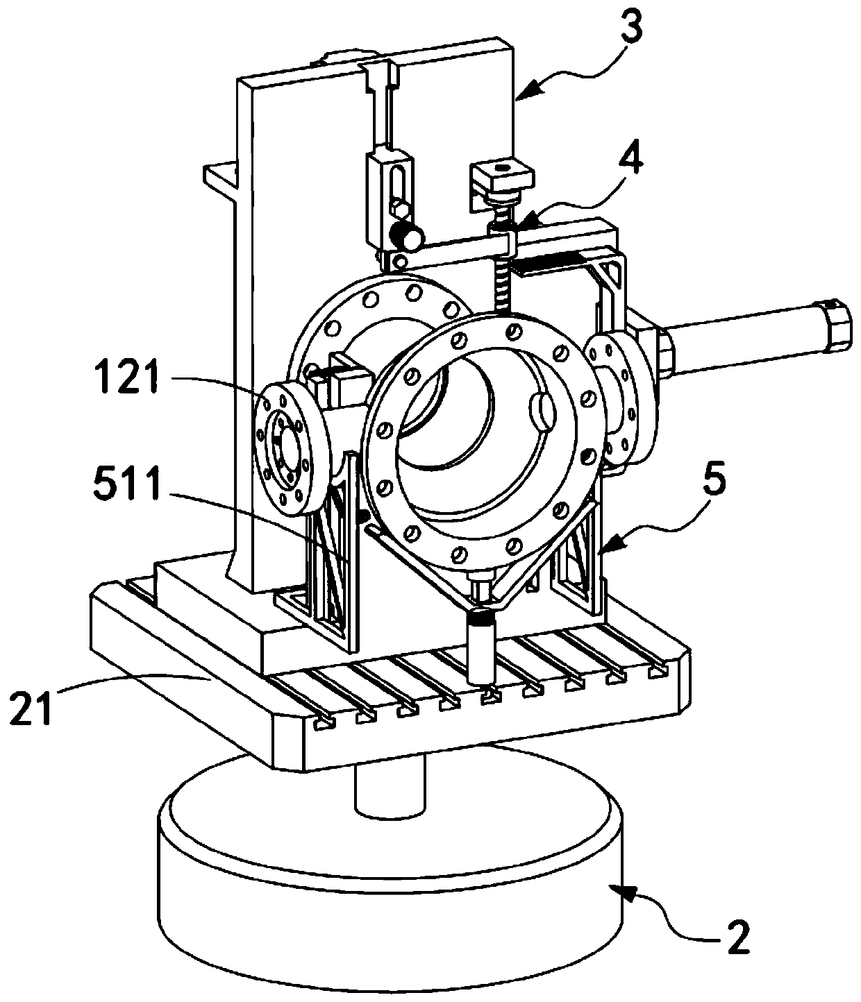 Processed upper tool positioning method special for valve body