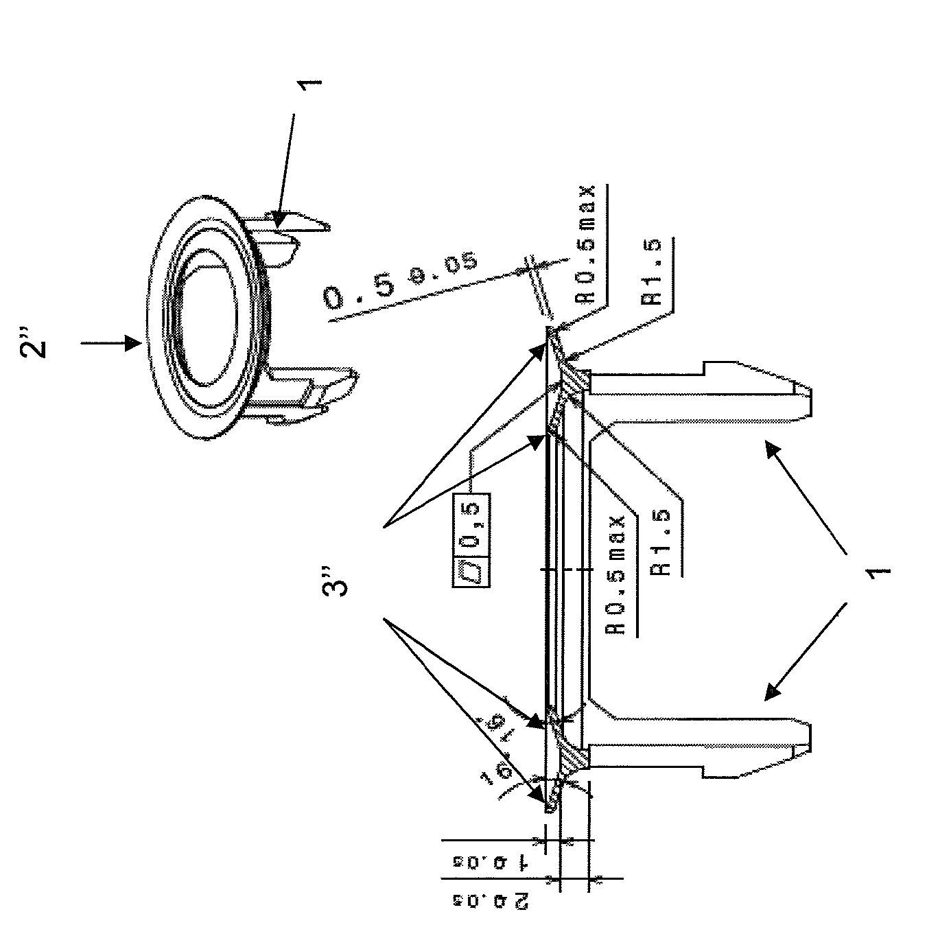 Process for fastening an accessory to a plastic hollow body during the molding thereof and a connection piece