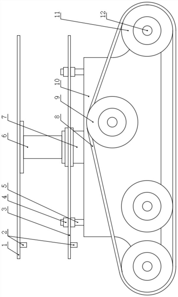 Chassis structure of walking robot in pipeline