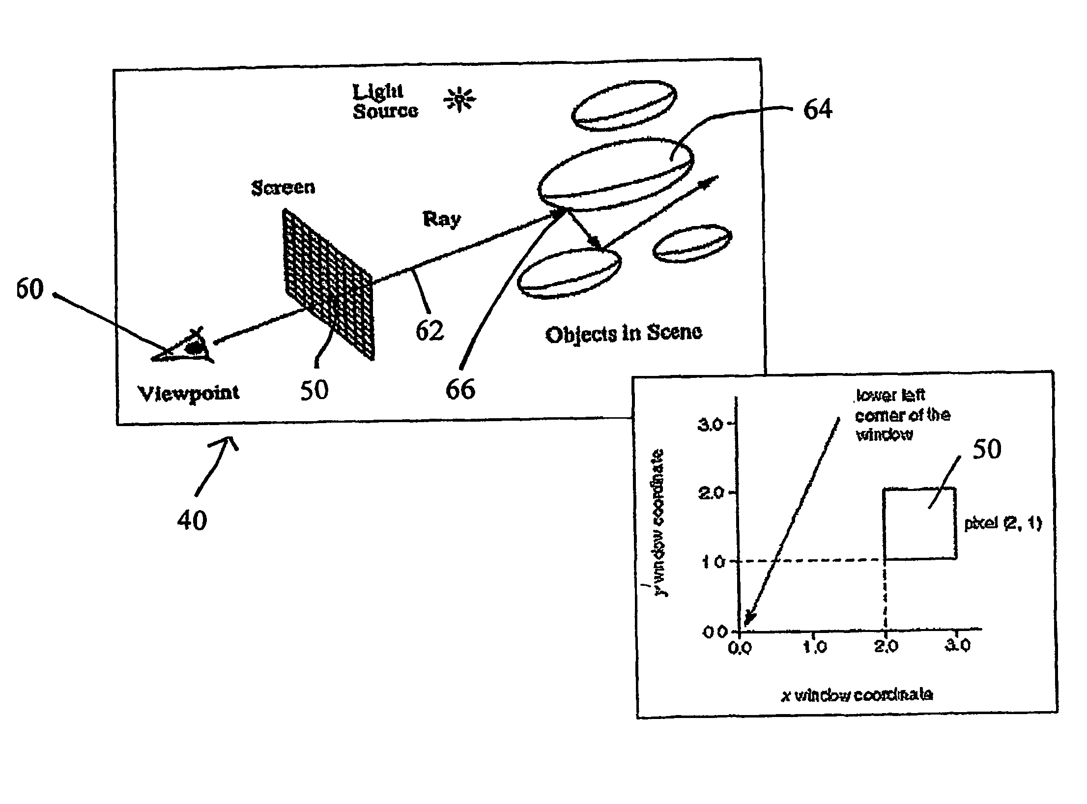 System and method visible surface determination in computer graphics using interval analysis