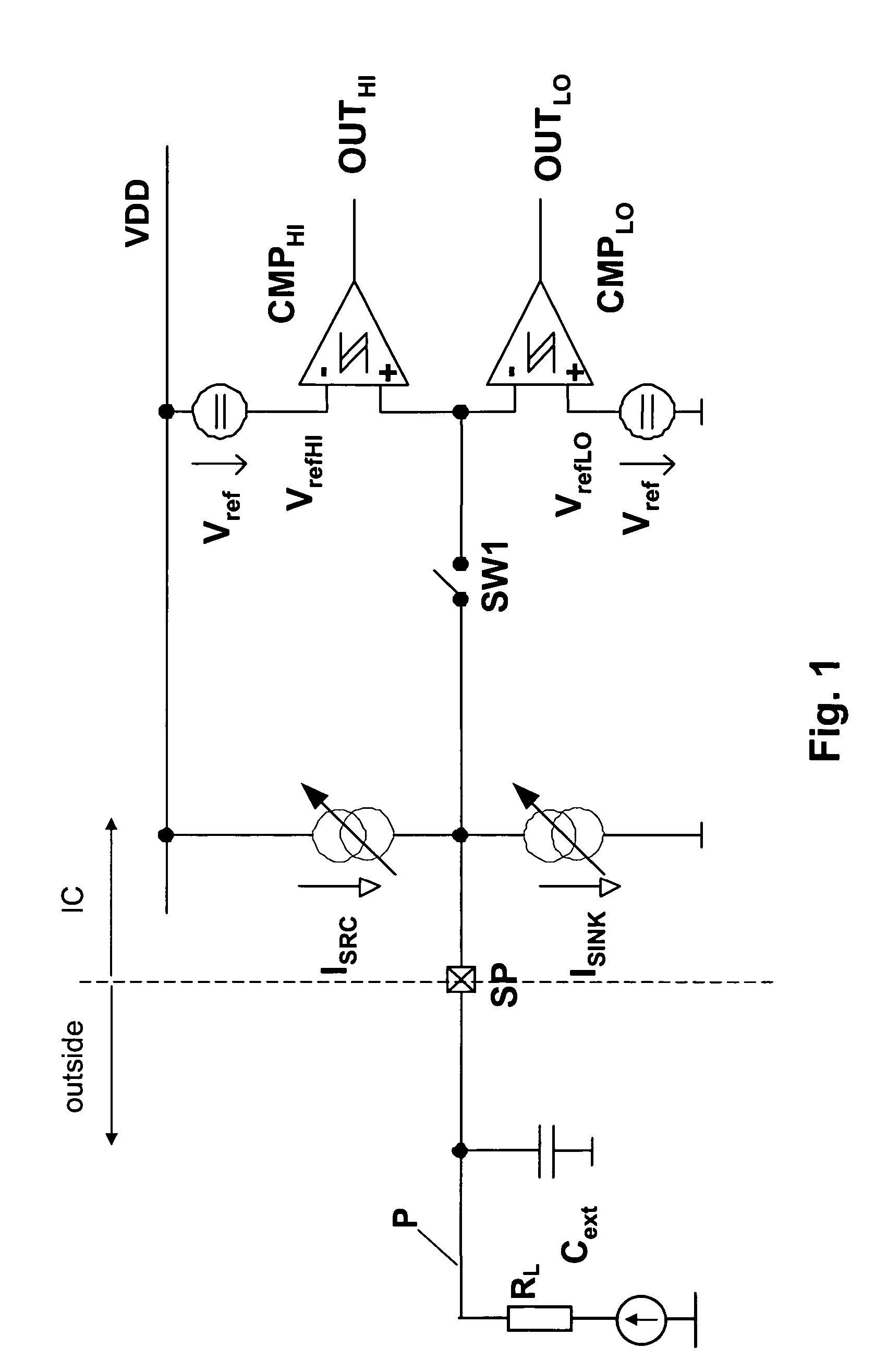 Method and device for short circuit or open load detection